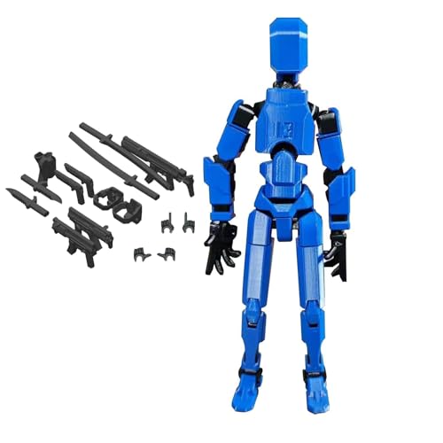 WITTYL Printed Action Figure Model, T13 Action Figure, Lucky 13 Action Figure T13 Action Figure 3D Printed Multi-Jointed Movable, Desktop Decorations, with Expansion Pack (D,Assembly) von WITTYL