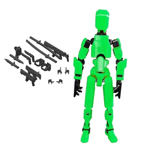 WITTYL Printed Action Figure Model, T13 Action Figure, Lucky 13 Action Figure T13 Action Figure 3D Printed Multi-Jointed Movable, Desktop Decorations, with Expansion Pack (E,Assembly) von WITTYL