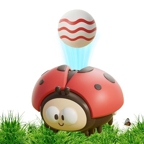 Marienkäfer Luftballon Spielzeug, Marienkäfer Luftspiel – Interaktives Luftspiel zur Förderung von Konzentration & Koordination – Buntes Design für Visuelle Stimulation, Einfache Knopfsteuerung (Rot) von WIWIDANG