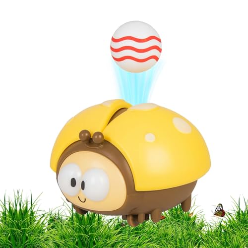 Marienkäfer Luftballon Spielzeug, Marienkäfer Luftspiel – Interaktives Luftspiel zur Förderung von Konzentration & Koordination – Buntes Design für Visuelle Stimulation, Einfache Knopfsteuerung (Gelb) von WIWIDANG