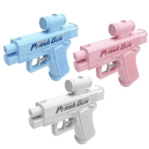 Prank Wasserpistole mit Rückspritzeffekt – Lustiger Wasserblaster für Erwachsene – Ideal für Sommer, Streiche & Outdoor-Überraschungen (Rosa+Blau+Weiß) von WIWIDANG