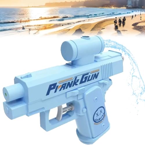 Reverse Wasserpistole mit Rücksprühfunktion, Trick-Wasserpistole mit Zwei Sprühmodi, Lustiges Gag-Spielzeug für Zuhause, Garten und Büro, Prank Gun für Erwachsene (Blau) von WIWIDANG