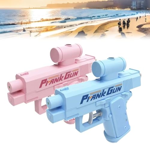 Reverse Wasserpistole mit Rücksprühfunktion, Trick-Wasserpistole mit Zwei Sprühmodi, Lustiges Gag-Spielzeug für Zuhause, Garten und Büro, Prank Gun für Erwachsene (Blau+Pink) von WIWIDANG