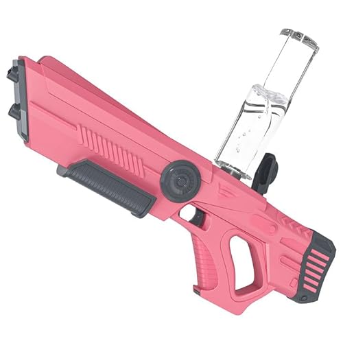 Elektrische Wasserpistole, 8-10 m Reichweite Wasser Pistole, 2 Farben, Automatische Wasseraufnahme, Elektrische Dauerfeuerung, Externe Expansion, Geeignet für Strand, Schwimmbad, Garten (Rot) von WIWOLER