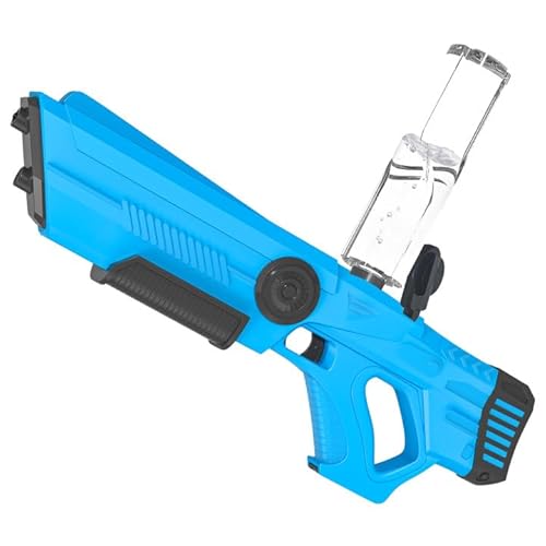 Wasserpistole Elektrisch für Kinder Erwachsene, Elektrische Wasserpistole mit Automatische Wasseraufnahme, 7-10m Reichweite, Eingebauter 500mAh Akku, Sommer Spielzeug for Pool, Strand (Blau) von WIWOLER