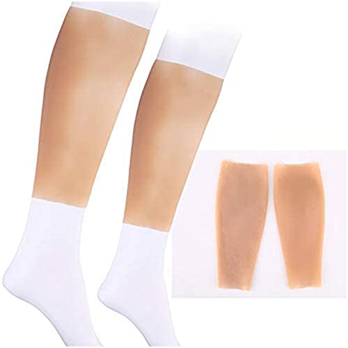 Silikon False Wade - Realistische Fake Wade Bein - Silikon Sleeve für O-förmige Beinpolster und Spirale Wade Pad Orthese Narben Tattoo Birthmark Obscuration, 1 Stück von WJH