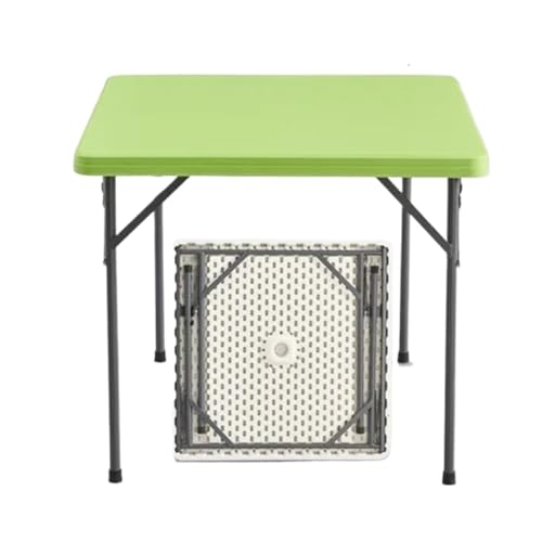 WJIAYAO Mahjong-Tisch Mahjong Klapptisch for Zuhause, quadratisch, for den Außenbereich, Kunststoff, klein, tragbar, 86 x 86 x 74 cm(Green Square Table) von WJIAYAO