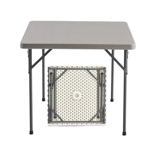 WJIAYAO Mahjong-Tisch Mahjong Klapptisch for Zuhause, quadratisch, for den Außenbereich, Kunststoff, klein, tragbar, 86 x 86 x 74 cm(Grey Square Table) von WJIAYAO