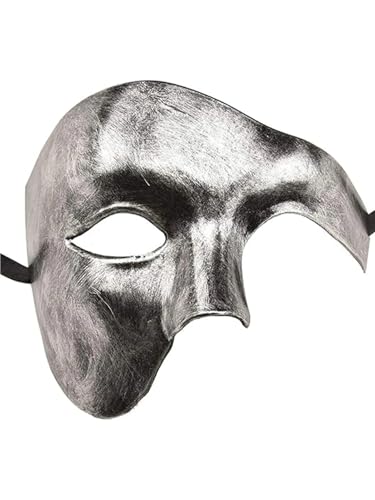 WJIAYAO Maskerade Maske 1PC Herren Make-up Ball Halbmaske for Kleidung(Silver) von WJIAYAO