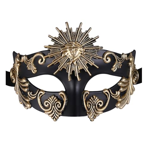 WJIAYAO Maskerade Maske Partymasken Mystery Man Maskerademasken Sunburst Masken Dekorationszubehör(Type 2) von WJIAYAO