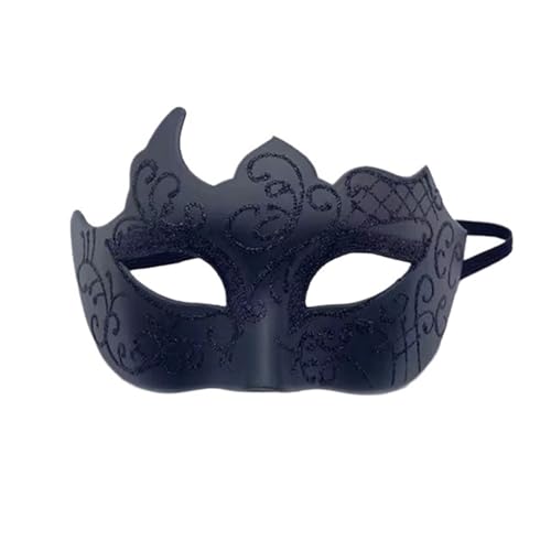 WJIAYAO Maskerade Maske Retro bemalte Halbgesichts-Maskerademaske for Damen und Herren, Kostümzubehör, Party-Requisiten(Black) von WJIAYAO