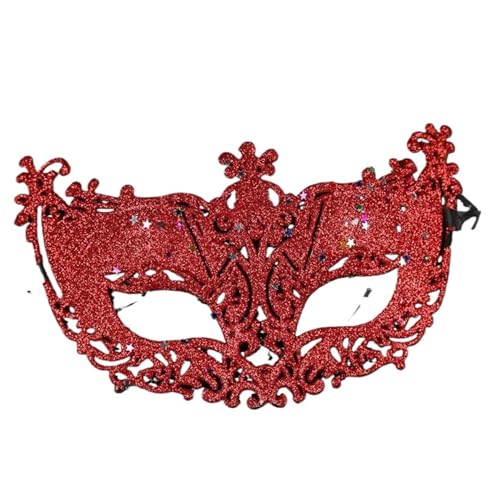 WJIAYAO Maskerade Maske Spitzenmaske Plus Blumenmaske Party Make-up Erwachsene Kindermaske Maskenballmasken(Red) von WJIAYAO