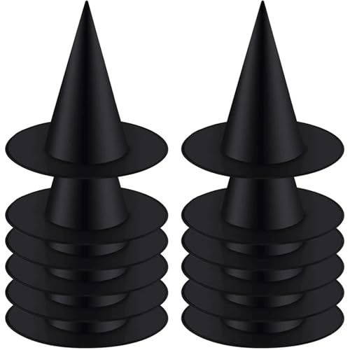 10 stücke Halloween Hexenhut Hängende Ornamente Kinder Erwachsene Party Cosplay Kostüm Requisiten Hause Dekoration Schwarz Wizard Kappe 10 stücke Halloween Hexenhut Hängende Ornamente Kinder Erwachsene Party Cosplay Kostüm Requisiten Hause Dekoration Schwarz Wizard Kappe von WJLYDM