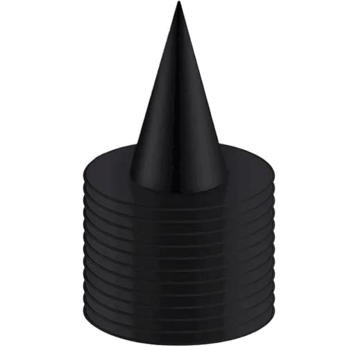 10 stücke Halloween Hexenhut Kinder Erwachsene Party Cosplay Kostüm Requisiten Dekoration Schwarz Wizard Kappe Hof Hängen(Black-Kids) von WJLYDM