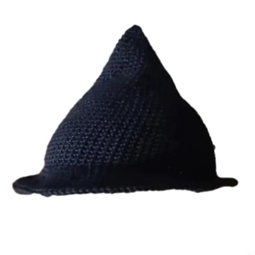 WJLYDM Gestrickte Hexe Erwachsene Halloween Hut Teens Mädchen Jungen Musical Festival(Black) von WJLYDM