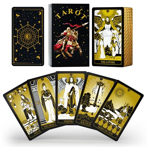 WJPC Ritter Gold Tarotkarten mit Handbuch Set & Geschenkbox für Anfänger & Experte Original Design Tarot Decks, Tarot Karten Decks WJPC Ritter Gold Tarotkarten mit Handbuch Set & Geschenkbox für Anfänger & Experte Original Design Tarot Decks, Tarot Karten Decks von WJPC