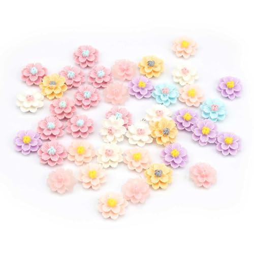 WJUAN Tortendeko Blumen, 40 Stück Kirschblüten Deko, Harz Gänseblümchen Tortendeko, Zufällige Farben, Dekorative Accessoires, Kleine Harzblumen, für Heimwerken, Kuchen, Kunsthandwerk WJUAN Tortendeko Blumen, 40 Stück Kirschblüten Deko, Harz Gänseblümchen Tortendeko, Zufällige Farben, Dekorative Accessoires, Kleine Harzblumen, für Heimwerken, Kuchen, Kunsthandwerk von WJUAN