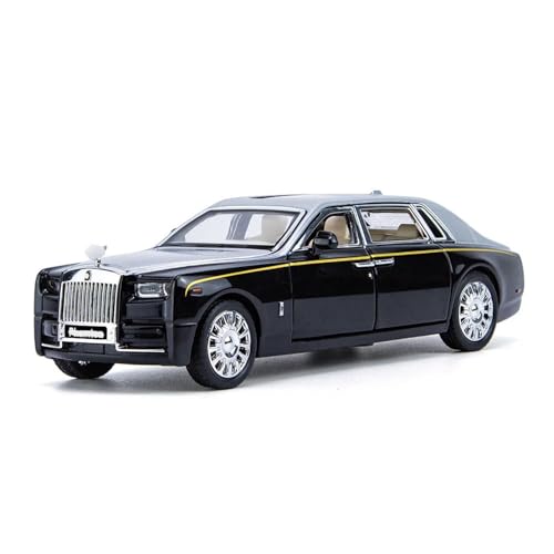 1:32 Für Rolls-Royce Legierung Automodell Druckguss Spielzeug Mit Ton Und Licht Pull Back Fahrzeuge Dekoration Spielzeug(Black-with Box) von WJXNNON