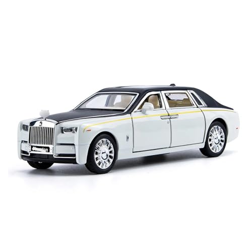 1:32 Für Rolls-Royce Legierung Automodell Druckguss Spielzeug Mit Ton Und Licht Pull Back Fahrzeuge Dekoration Spielzeug(White-with Box) von WJXNNON