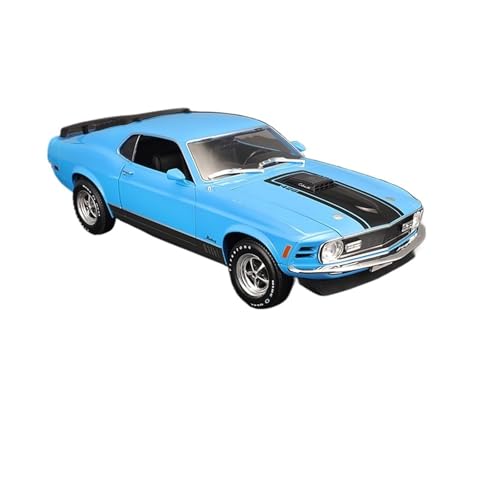 Für 1970 Ford Mustang Sportwagen Statische Simulation Druckgussfahrzeuge Sammlermodell Auto Spielzeug 1:18(Blue) von WJXNNON