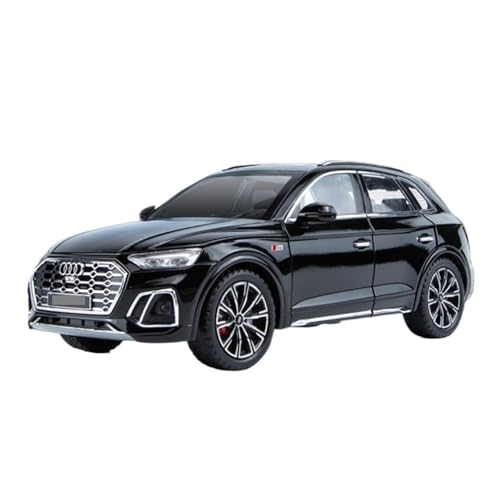 Für Audi Q5 SUV Legierung Druckguss Metall Spielzeug Auto Modell Sound Licht Sammlung Kinder Spielzeug Geschenk 1:24(Black) von WJXNNON
