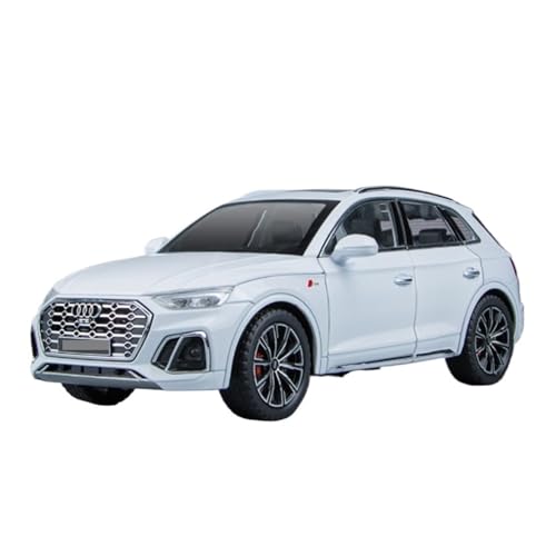 Für Audi Q5 SUV Legierung Druckguss Metall Spielzeug Auto Modell Sound Licht Sammlung Kinder Spielzeug Geschenk 1:24(White) von WJXNNON