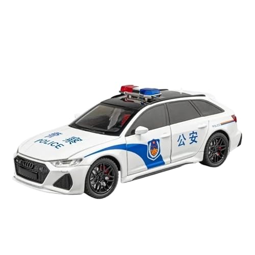 Für Audi RS6 Avant Kombi Legierung Automodell Druckguss Metall Spielzeug Simulation Sound Licht Kinder Geschenke 1/24(White-Boxed) von WJXNNON