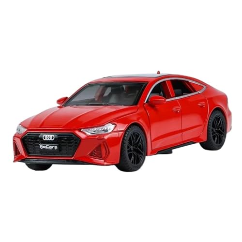 Für Audi RS7 Automodell Sound Light Druckguss Metall Spielzeugfahrzeug Junge Geburtstagsgeschenk Sammlung Miniatur 1:32(SR7-RED) von WJXNNON