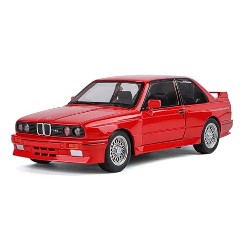 Für BMW M3 E30 Supercar Legierung Automodell Sound Und Licht Pull Back Sammlerstücke Geschenk Geschenk 1:24(Red) von WJXNNON
