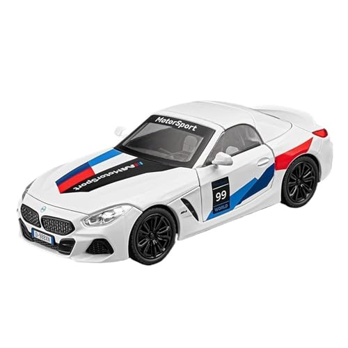 Für BMW Z4 M40I Cabrio Coupe Supercar Druckguss Modus Dekoration Trendy Spielzeug Ornamente 1:22(White) von WJXNNON