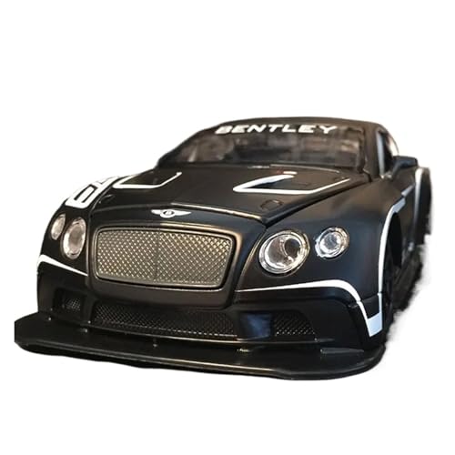 Für Bentley Continental GT3 Rennspielzeugautomodell Legierung Diecast Pull Back Simulation Spielzeug Geschenke Maßstab 1/24(Black) von WJXNNON