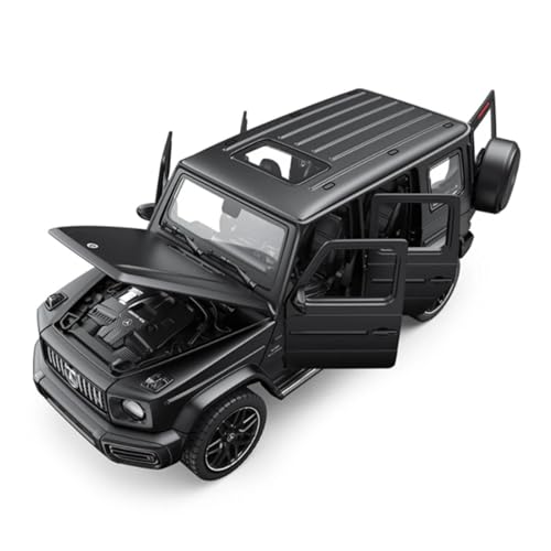 Für Benzs-G63 SUV Legierung Automodell Druckguss Metall Geländewagen Sound Light Collection Kinder Spielzeug Geschenk 1:32(Black) von WJXNNON