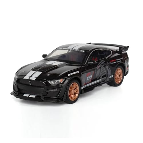 Für GT500 Sportwagen Legierung Automodell Dekorative Trendy Ornamente Druckguss Metall Sound Und Licht Sammlungen 1:32(Black Color Box) von WJXNNON