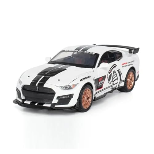 Für GT500 Sportwagen Legierung Automodell Dekorative Trendy Ornamente Druckguss Metall Sound Und Licht Sammlungen 1:32(White Color Box) von WJXNNON