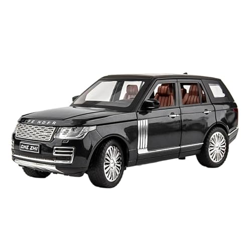 Für Land Rover Range Rover SUV Automodell Simulation Sound Und Licht Pull Back Legierung Auto Sammlung Spielzeugauto Geschenke 1:24(Black) von WJXNNON