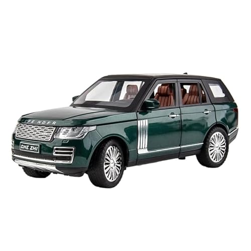 Für Land Rover Range Rover SUV Automodell Simulation Sound Und Licht Pull Back Legierung Auto Sammlung Spielzeugauto Geschenke 1:24(Green) von WJXNNON
