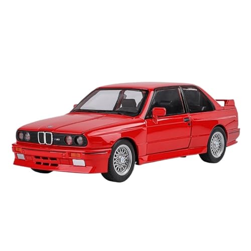 Für M3 Auto Spielzeug Modell Legierung Körper Gummi Reifen Licht Musik Stoßdämpfung Kinder Geschenke Maßstab 1:24(Red) von WJXNNON