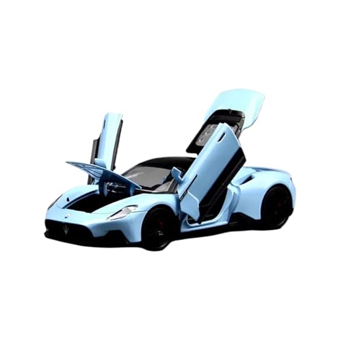 Für Maserati Druckguss-Legierung, Automodellsammlung, Heimdekoration, Metallornamente, Maßstab 1:24, Mc20(Sky Blue) von WJXNNON