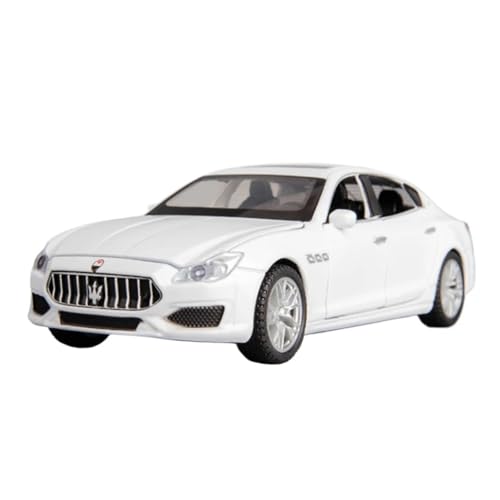 Für Maserati Legierung Druckguss Metall Spielzeug Fahrzeug Modell Simulation Sound Licht Sammlung Kinder Geschenk 1:32(White) von WJXNNON