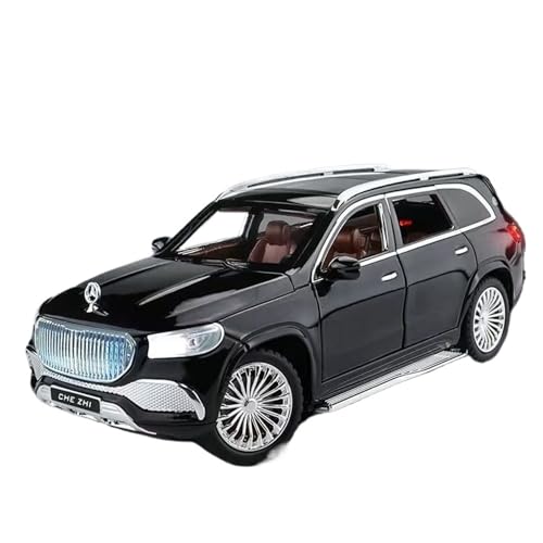 Für Maybach GLS600 SUV Legierung Druckguss Metall Auto Modell Sammlung Sound Licht Kinder Geschenke 1/24(Black) von WJXNNON