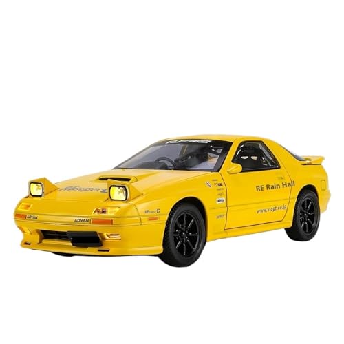 Für Mazda RX7-FC Automodell Ornament Legierung Kinderspielzeug Sammlung Junge Geschenk 1:24(Yellow) von WJXNNON