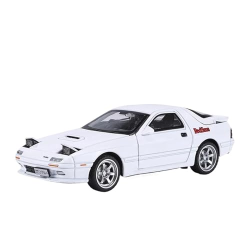 Für Mazda RX7 Legierung Modell Auto Diecast Metall Fahrzeug Sound Und Licht Sammler Geschenk 1:24(32 RX7 White) von WJXNNON