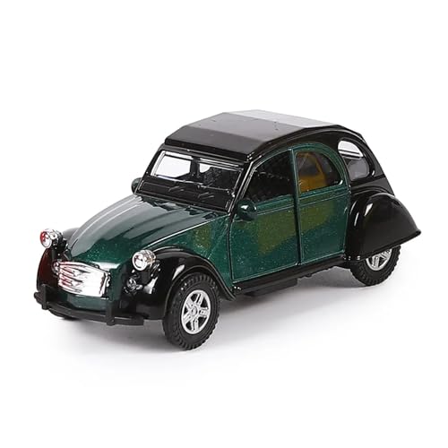 Für Oldtimer-Modell Pull Back Diecast Kinderspielzeug Simulation Fahrzeug Dekor Spielzeug Sammlung Geschenke Maßstab 1/32(Dark Green) von WJXNNON