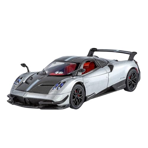 Für Pagani Flower Ya Legierung Automodell Simulation Sportwagen Junge Spielzeug Trendy Play Ornament 1/24(Silver-nobox) von WJXNNON