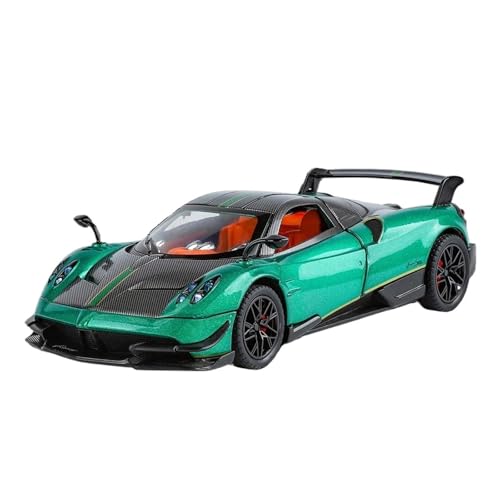 Für Pagani Huayra BC Legierung Sport Auto Diecast Modell Dekoration Ornamente Sammlung Spielzeug Geschenk 1:24(Green with Box) von WJXNNON