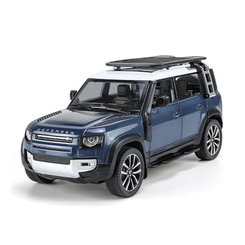 Für Range Rover Defender SUV Legierung Druckguss Simulation Metall Spielzeug Geländewagen Auto Modell Geschenk 1/24(Blue) von WJXNNON