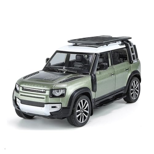 Für Range Rover Defender SUV Legierung Druckguss Simulation Metall Spielzeug Geländewagen Auto Modell Geschenk 1/24(Green) von WJXNNON