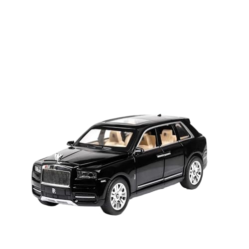 Für Rolls Royce Cullinan Legierung Automodell Großformat Simulation SUV Metall Automodell Pull Back Maßstab 1:24(Black no Box) von WJXNNON