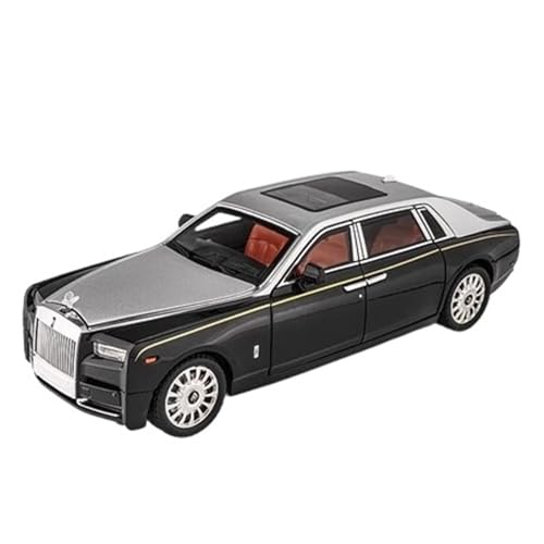 Für Rolls-Royce Phantom Legierung Auto Modell Simulation Sound Und Licht Zurückziehen Spielzeug Auto Luxus Auto Jungen Sammlung Ornamente Geschenk 1:18(Silver with Box) von WJXNNON