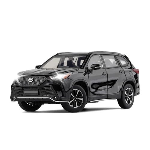 Für Toyota Highlander Diecast Spielzeug Modell SUV Sport Auto Sound & Licht Sammlung Geschenk 1/32(Black) von WJXNNON